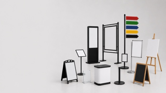 Banner stands and display hardware